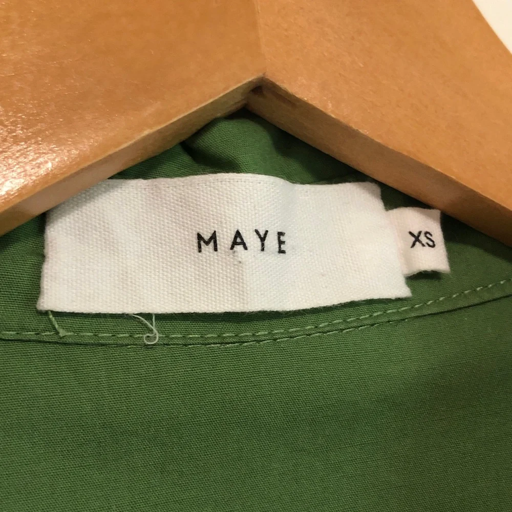 Maye the Label Corinne Shirtdress  Sleeveless Button-Front Maxi Dress in Green
